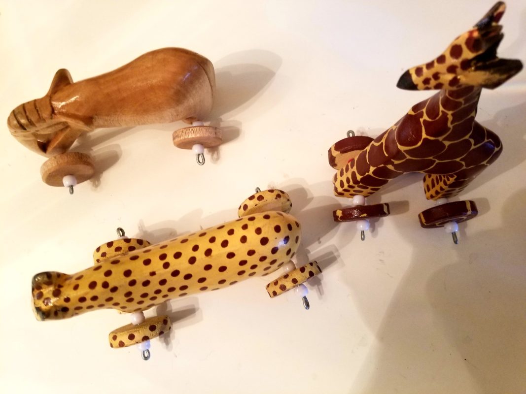 Handmade wheeled animal toys - Matamart Africa